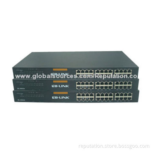 Ethernet Switch, 24, 100Mbps, Port, Metal Case, OEM Orders Welcomed